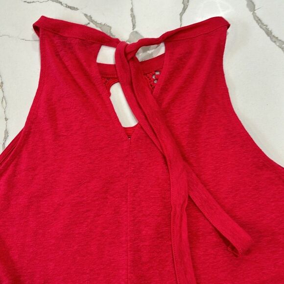 Jessica Simpson | Women’s Embroidered Red Pink Tank Top Sleeveless Blouse - Picture 8 of 9